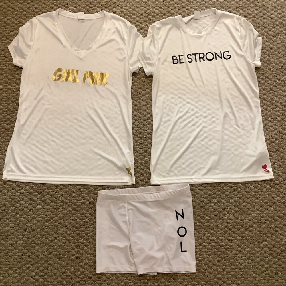Juniors Girl Power Tee & Shorts Preloved Size M
